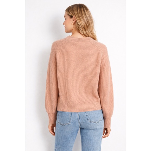 EVERLANE The Cocoon Crew Alpaca Wool Blend Sweater Size M Blush Pink Lightweight - Picture 7 of 14